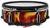 Skin Wrap works with Roland vDrum Shell PD-128 Drum Liquid Metal Chrome Burnt Orange (DRUM NOT INCLUDED)
