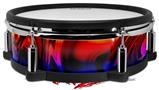Skin Wrap works with Roland vDrum Shell PD-128 Drum Liquid Metal Chrome Flame Hot (DRUM NOT INCLUDED)