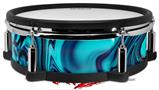 Skin Wrap works with Roland vDrum Shell PD-128 Drum Liquid Metal Chrome Neon Blue (DRUM NOT INCLUDED)