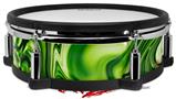 Skin Wrap works with Roland vDrum Shell PD-128 Drum Liquid Metal Chrome Neon Green (DRUM NOT INCLUDED)