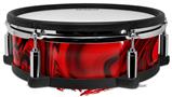 Skin Wrap works with Roland vDrum Shell PD-128 Drum Liquid Metal Chrome Red (DRUM NOT INCLUDED)