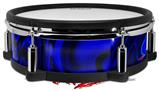 Skin Wrap works with Roland vDrum Shell PD-128 Drum Liquid Metal Chrome Royal Blue Wide (DRUM NOT INCLUDED)