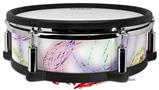 Skin Wrap works with Roland vDrum Shell PD-128 Drum Neon Swoosh on White (DRUM NOT INCLUDED)