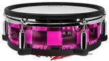 Skin Wrap works with Roland vDrum Shell PD-128 Drum Pink Checkerboard Sketches (DRUM NOT INCLUDED)