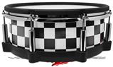 Skin Wrap works with Roland vDrum Shell PD-140DS Drum Checkered Canvas Black and White (DRUM NOT INCLUDED)