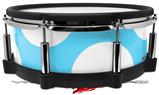 Skin Wrap works with Roland vDrum Shell PD-140DS Drum Kearas Polka Dots White And Blue (DRUM NOT INCLUDED)