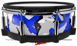 Skin Wrap works with Roland vDrum Shell PD-140DS Drum Sexy Girl Silhouette Camo Blue (DRUM NOT INCLUDED)