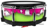 Skin Wrap works with Roland vDrum Shell PD-140DS Drum Ripped Colors Hot Pink Neon Green (DRUM NOT INCLUDED)