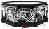 Skin Wrap works with Roland vDrum Shell PD-140DS Drum Scattered Skulls Black (DRUM NOT INCLUDED)