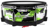 Skin Wrap works with Roland vDrum Shell PD-140DS Drum WraptorCamo Digital Camo Neon Green (DRUM NOT INCLUDED)
