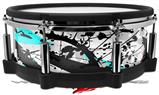 Skin Wrap works with Roland vDrum Shell PD-140DS Drum Baja 0018 Neon Teal (DRUM NOT INCLUDED)