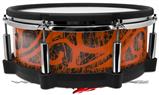 Skin Wrap works with Roland vDrum Shell PD-140DS Drum Folder Doodles Burnt Orange (DRUM NOT INCLUDED)