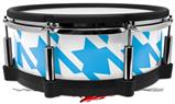 Skin Wrap works with Roland vDrum Shell PD-140DS Drum Houndstooth Blue Neon (DRUM NOT INCLUDED)