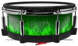 Skin Wrap works with Roland vDrum Shell PD-140DS Drum Fire Flames Green (DRUM NOT INCLUDED)