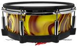 Skin Wrap works with Roland vDrum Shell PD-140DS Drum Liquid Metal Chrome Yellow Wide (DRUM NOT INCLUDED)