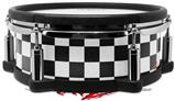 Skin Wrap works with Roland vDrum Shell PD-108 Drum Checkered Canvas Black and White (DRUM NOT INCLUDED)