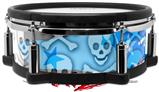 Skin Wrap works with Roland vDrum Shell PD-108 Drum Checker Skull Splatter Blue (DRUM NOT INCLUDED)