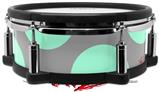 Skin Wrap works with Roland vDrum Shell PD-108 Drum Kearas Polka Dots Mint And Gray (DRUM NOT INCLUDED)