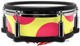 Skin Wrap works with Roland vDrum Shell PD-108 Drum Kearas Polka Dots Pink And Yellow (DRUM NOT INCLUDED)