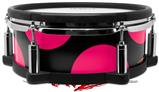 Skin Wrap works with Roland vDrum Shell PD-108 Drum Kearas Polka Dots Pink On Black (DRUM NOT INCLUDED)