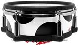 Skin Wrap works with Roland vDrum Shell PD-108 Drum Kearas Polka Dots White And Black (DRUM NOT INCLUDED)
