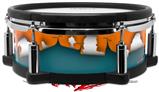 Skin Wrap works with Roland vDrum Shell PD-108 Drum Ripped Colors Orange Seafoam Green (DRUM NOT INCLUDED)
