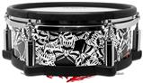 Skin Wrap works with Roland vDrum Shell PD-108 Drum Scattered Skulls Black (DRUM NOT INCLUDED)