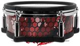Skin Wrap works with Roland vDrum Shell PD-108 Drum HEX Mesh Camo 01 Red (DRUM NOT INCLUDED)