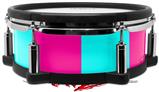 Skin Wrap works with Roland vDrum Shell PD-108 Drum Psycho Stripes Neon Teal and Hot Pink (DRUM NOT INCLUDED)