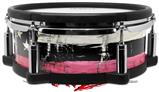 Skin Wrap works with Roland vDrum Shell PD-108 Drum Painted Faded and Cracked Pink Line USA American Flag (DRUM NOT INCLUDED)