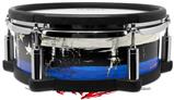 Skin Wrap works with Roland vDrum Shell PD-108 Drum Painted Faded and Cracked Blue Line USA American Flag (DRUM NOT INCLUDED)