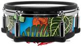 Skin Wrap works with Roland vDrum Shell PD-108 Drum Famingos and Flowers Blue Medium (DRUM NOT INCLUDED)