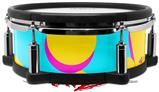 Skin Wrap works with Roland vDrum Shell PD-108 Drum Drip Yellow Teal Pink (DRUM NOT INCLUDED)