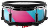 Skin Wrap works with Roland vDrum Shell PD-108 Drum Two Tone Waves Neon Teal Hot Pink (DRUM NOT INCLUDED)