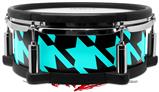 Skin Wrap works with Roland vDrum Shell PD-108 Drum Houndstooth Neon Teal on Black (DRUM NOT INCLUDED)