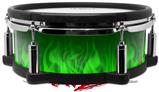 Skin Wrap works with Roland vDrum Shell PD-108 Drum Fire Flames Green (DRUM NOT INCLUDED)