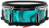 Skin Wrap works with Roland vDrum Shell PD-108 Drum Liquid Metal Chrome Neon Teal (DRUM NOT INCLUDED)
