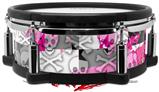 Skin Wrap works with Roland vDrum Shell PD-108 Drum Checker Skull Splatter Pink (DRUM NOT INCLUDED)