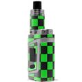 Skin Decal Wrap for Smok AL85 Alien Baby Checkers Green VAPE NOT INCLUDED