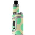 Skin Decal Wrap for Smok AL85 Alien Baby Kearas Polka Dots Green On Cream VAPE NOT INCLUDED