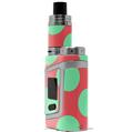 Skin Decal Wrap for Smok AL85 Alien Baby Kearas Polka Dots Green On Salmon VAPE NOT INCLUDED