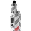 Skin Decal Wrap for Smok AL85 Alien Baby Chevrons Gray And Coral VAPE NOT INCLUDED
