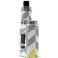 Skin Decal Wrap for Smok AL85 Alien Baby Chevrons Gray And Yellow VAPE NOT INCLUDED