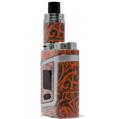 Skin Decal Wrap for Smok AL85 Alien Baby Folder Doodles Burnt Orange VAPE NOT INCLUDED