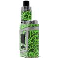 Skin Decal Wrap for Smok AL85 Alien Baby Folder Doodles Neon Green VAPE NOT INCLUDED