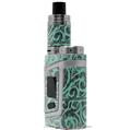 Skin Decal Wrap for Smok AL85 Alien Baby Folder Doodles Seafoam Green VAPE NOT INCLUDED