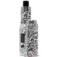 Skin Decal Wrap for Smok AL85 Alien Baby Folder Doodles White VAPE NOT INCLUDED