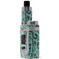 Skin Decal Wrap for Smok AL85 Alien Baby Folder Doodles Seafoam Green VAPE NOT INCLUDED