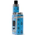 Skin Decal Wrap for Smok AL85 Alien Baby Nautical Anchors Away 02 Blue Medium VAPE NOT INCLUDED