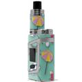 Skin Decal Wrap for Smok AL85 Alien Baby Beach Party Umbrellas Seafoam Green VAPE NOT INCLUDED